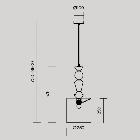 Подвесной светильник Comforty E27х1, MOD298PL-01W2