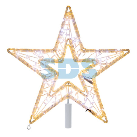 Светодиодная фигура «Звезда» 80 см,  80 светодиодов,  с трубой и подвесом,  цвет свечения теплый белый/белый NEON-NIGHT