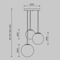 Подвесной светильник Basic form E14х3 40Вт, MOD321PL-03W