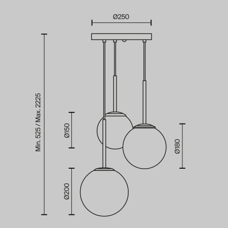 Подвесной светильник Basic form E14х3 40Вт, MOD321PL-03W
