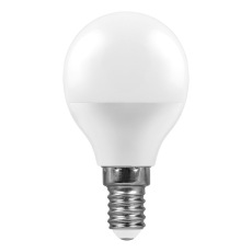 Лампа светодиодная, (7W) 230V E14 4000K G45, LB-95
