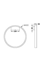 Настенный светильник (бра) Rim 3000К 25Вт MOD058WL-L25B3K