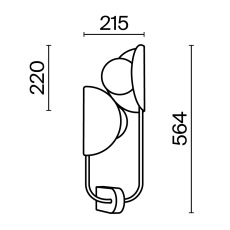 Настенный светильник (бра) Tropic G9х2, MOD164WL-02BS1