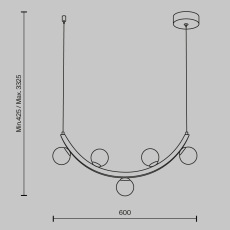 Подвесной светильник Ambre 3000К 12Вт, MOD331PL-L12BS3K