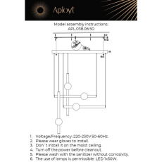 Подвесной светодиодный светильник Aployt Zhozefin APL.038.06.50