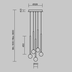 Подвесной светильник Bubble dream 3000К 16Вт, MOD383PL-L16BBS3K
