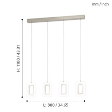 Подвесной светодиодный светильник Eglo Enaluri 99107