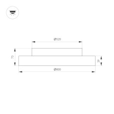 Светильник SP-ESTELY-R800-60W Warm3000 (BK, 80 deg, 230V, TRIAC) (Arlight, IP20 Металл, 5 лет)