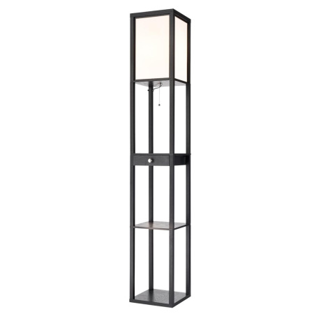 8092/1F COMFI LN25 черный/белый, дерево/текстиль Торшер Е27 1*60W 220V PRACTIC