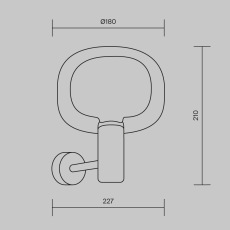 Настенный светильник (бра) Vision E14х1 60Вт MOD411WL-01G