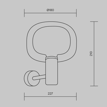 Настенный светильник (бра) Vision E14х1 60Вт MOD411WL-01G