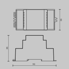 Релейный модуль DALI DT7 четырёхканальный 4x12A DIN, 721021