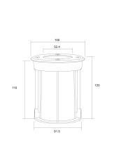 Встраиваемый светильник Tubo O043DL-01S