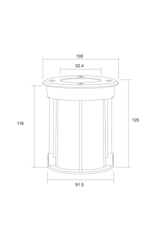 Встраиваемый светильник Tubo O043DL-01S