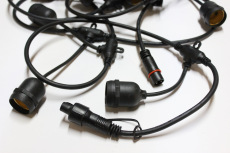 LED-2BLR-10M-20Е27-240V-Type-BL Гирлянда Белт-лайт IP65 10м, черные провод/20 патронов Е27. Neo-Neon