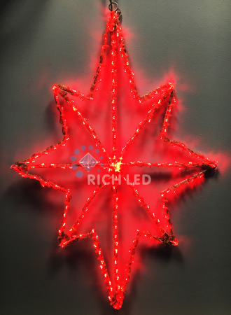 Звезда светодиодная 60 см, красная,220 В. RL-ST60-R