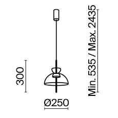Подвесной светильник Bangkok 3000К 12Вт, MOD185PL-L6B3K5