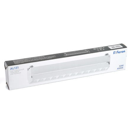 Светодиодный светильник Feron AL131 трековый однофазный на шинопровод 30W 4000K 60 градусов белый серия LensFold