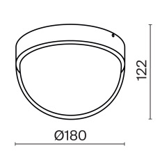 Потолочный светильник Mon 3000K 12Вт IP65, O438CL-L12GF3K