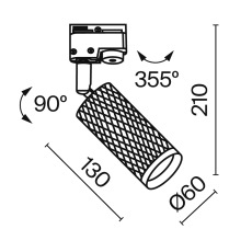 Трековый светильник Focus Design Unity GU10 10Вт, TR011-1-GU10-W
