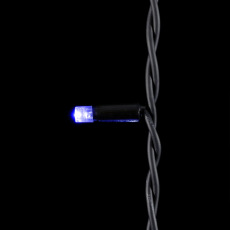 Гирлянда Занавес 2 x 3 м Синий 220В, 600 LED, Провод Черный Каучук, IP54