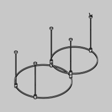 Основание Medium H406мм для трековых светильников Flarity TFC-Flar-M01-BS, латунь