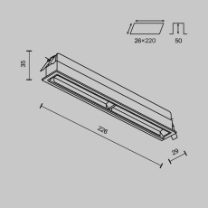 Встраиваемый светильник Parete 2700K-4000K 12Вт 70°, DL100-12W2.7-3-4K-W