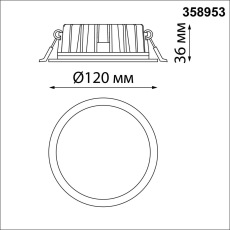 Встраиваемый светодиодный светильник Novotech Lante 358953