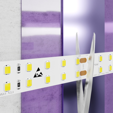 Светодиодная лента 24В 2835 20Вт/м 6000K 5м IP20 15мм, 20030