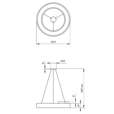 Подвесной светодиодный cветильник Geometria ЭРА Ring SPO-133-B-40K-045 45Вт 4000К черный Б0050563