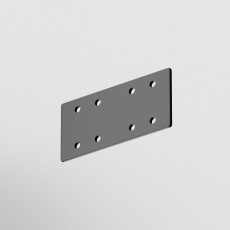 Прямой коннектор 1шт Gravity накладной черный, TRA004C-21S