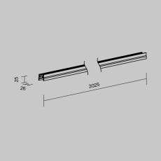 Профиль 2м Elasity IP накладной черный, O-TR001-P-B2M
