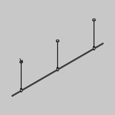 Основание на тросовых подвесах Hang для трековых светильников Flarity TFC-Flar-H03-B, черный