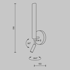 Настенный светильник (бра) Combo 3000-6000K 10Вт, MOD214WL-L8W3K1