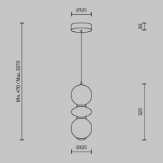 Подвесной светильник Brosche 3000K 10Вт, MOD362PL-L10GR3K
