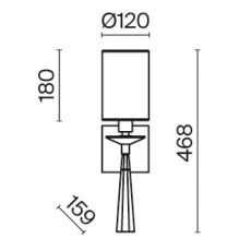 Настенный светильник (бра) Bianco E14х1 60Вт MOD224WL-01BS1