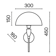 Настенный светильник (бра) Prima E14х1 60Вт Z034WL-01BS