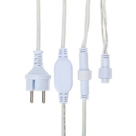 Гирлянда Айсикл (Бахрома) светодиодная 5х0,7 м, 152 LED, белый провод каучук 2,3мм, теплое белое свечение NEON-NIGHT