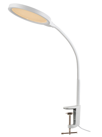 Настольный светильник GLTL-046 12Вт 550лм, белый, на струбцине