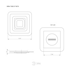 Светильник потолочный светодиодный ЭРА GEO с ДУ SPB-6 GEO-3 RC75 75Вт 3000-6500К