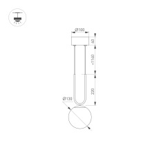 Светильник SP-BEADS-HANG-U-R130-10W Warm3000 (BK, 275 deg, 230V) (Arlight, IP20 Металл, 5 лет)