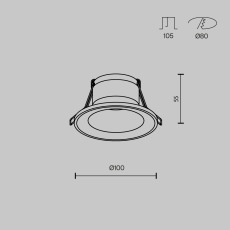 Встраиваемый светильник Spark GU10 10Вт, DL094-GU10-W
