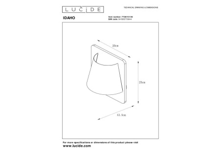 Настенный светильник Lucide Idaho 77281/01/36