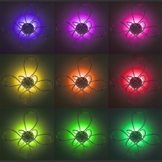 Citilux Джемини CL229B141E LED RGB Люстра с пультом Хром