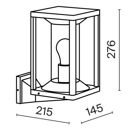 Настенный светильник (бра) Cell E27x1 15Вт IP65, O452WL-01GF