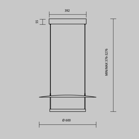 Подвесной светильник Ambience 3000К 30Вт, MOD280PL-L30B3K1