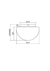 Потолочный светильник Glassy E27х1, MOD270CL-01G