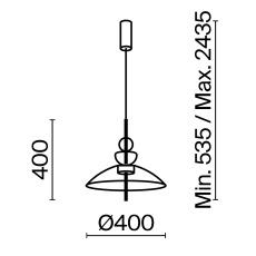 Подвесной светильник Bangkok 3000К 12Вт, MOD185PL-L11B3K3