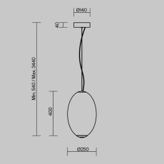Подвесной светильник Bruma 3000К 19Вт, MOD397PL-L19CH3K
