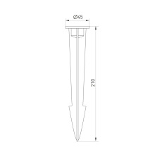 Основание для светильника ALT-SPIKE-210 (BK) (Arlight, Металл)